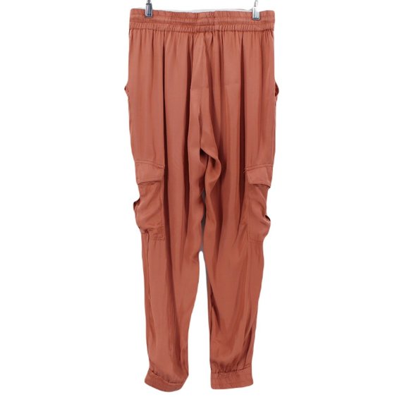 Young Fabulous & Broke Cargo Pants Silky Satin Joggers Drawstring M - Picture 3 of 14